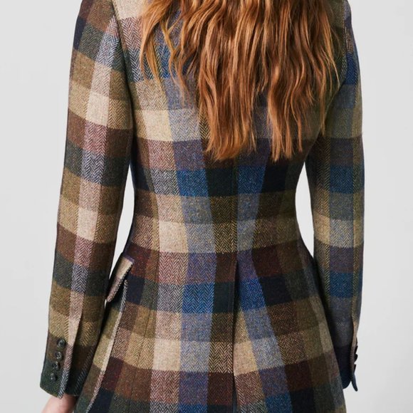 Smythe NWT Birkin Blazer in Peri Lumberjack Check - Picture 5 of 6